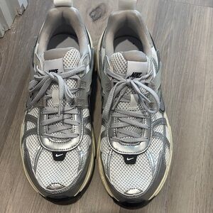 Nike Metallic and White Running Shoes